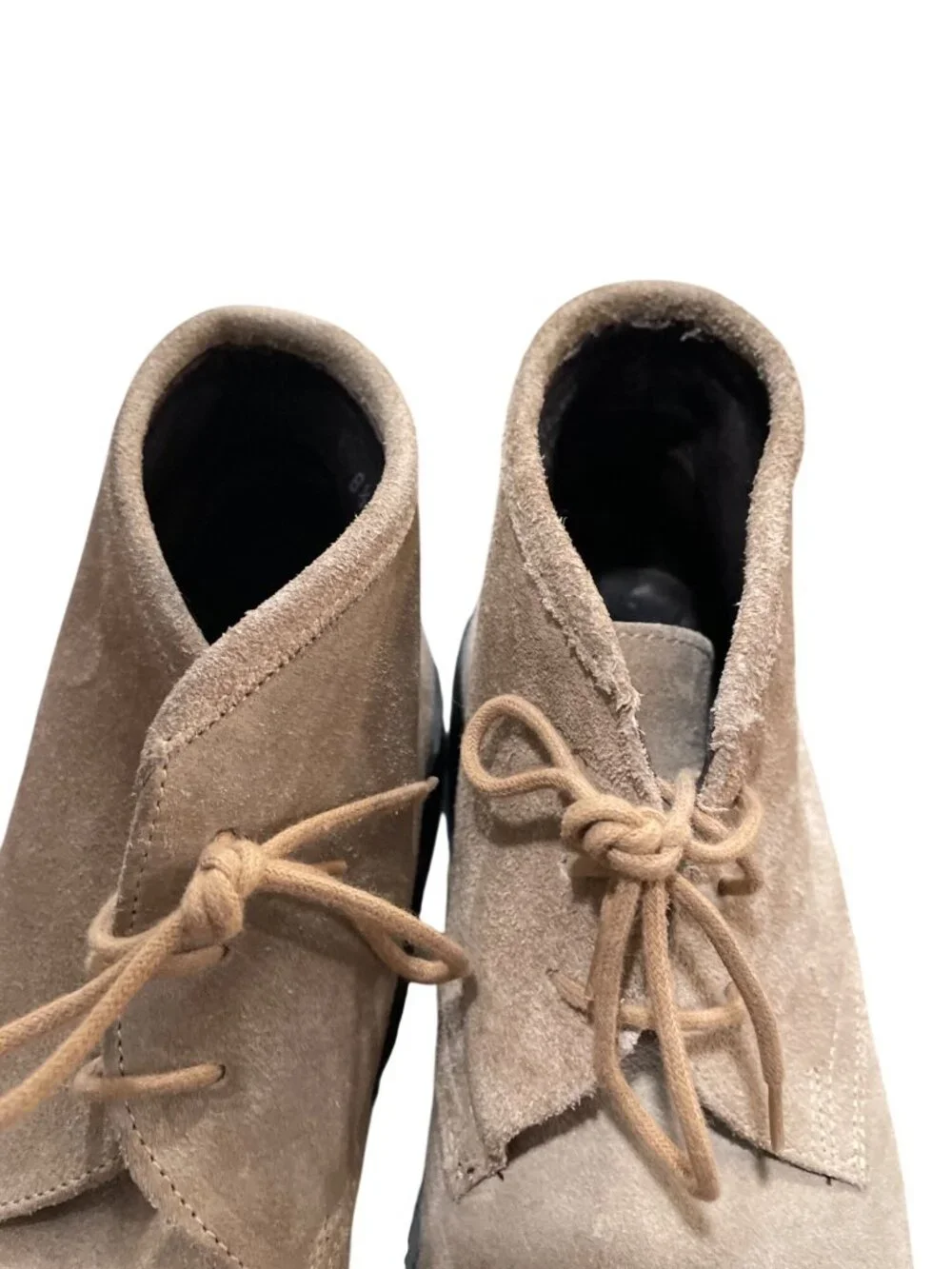 BachRach Mens beige leather suede chukka ankle boots sz 8.5 SKU 10-476